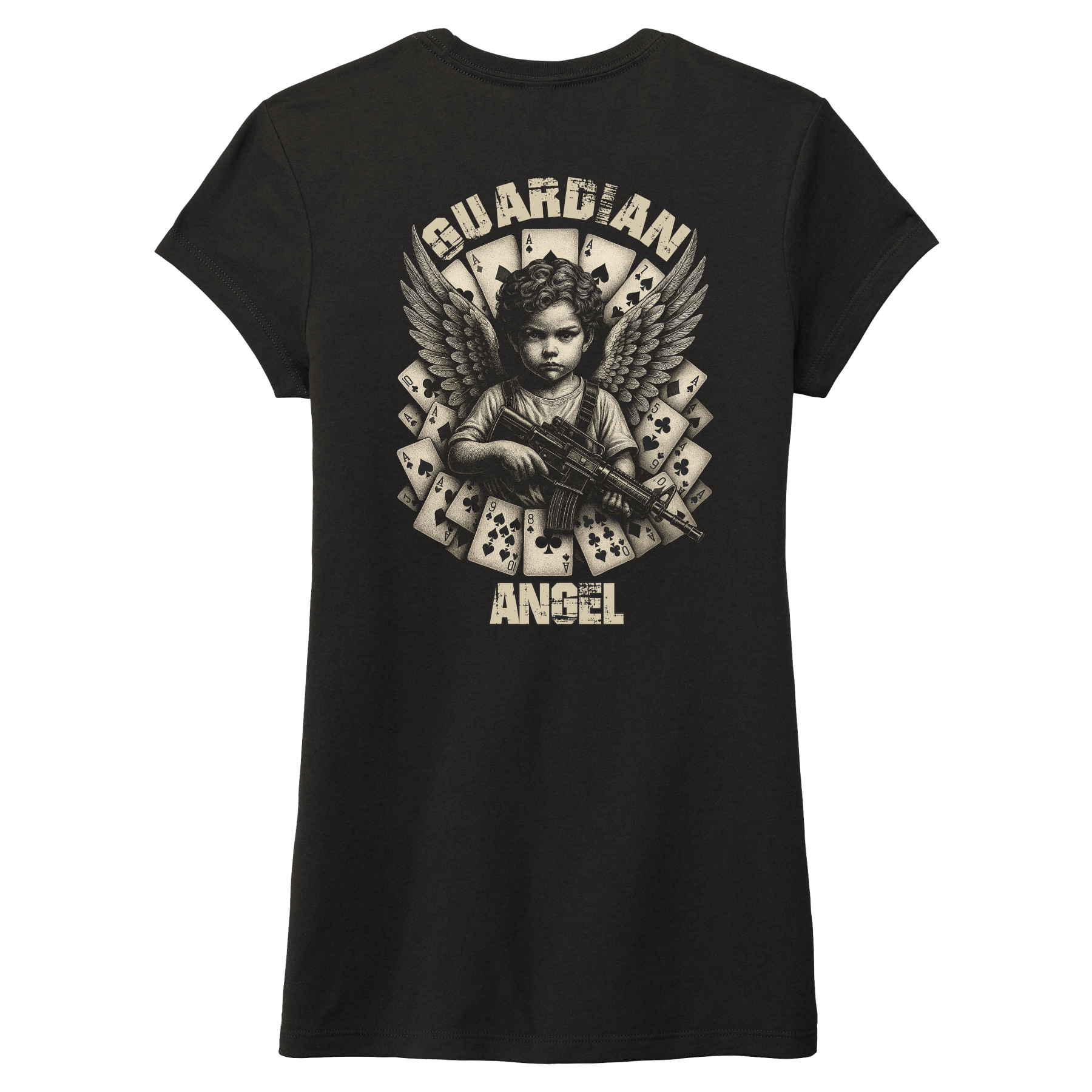 Ladies A Guardian Angel Fitted Tri-blend Tee
