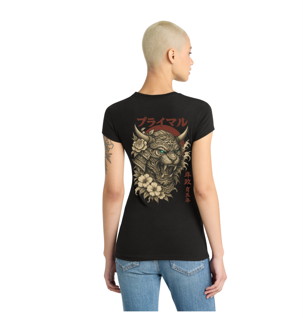 Ladies Animalistic Primal Samurai Fitted Tri-blend Tee