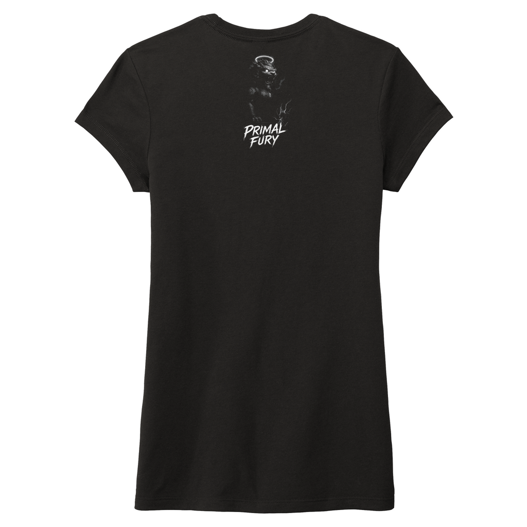 Ladies Aura Foo Dog Primal Fury Fitted Tri-blend Tee