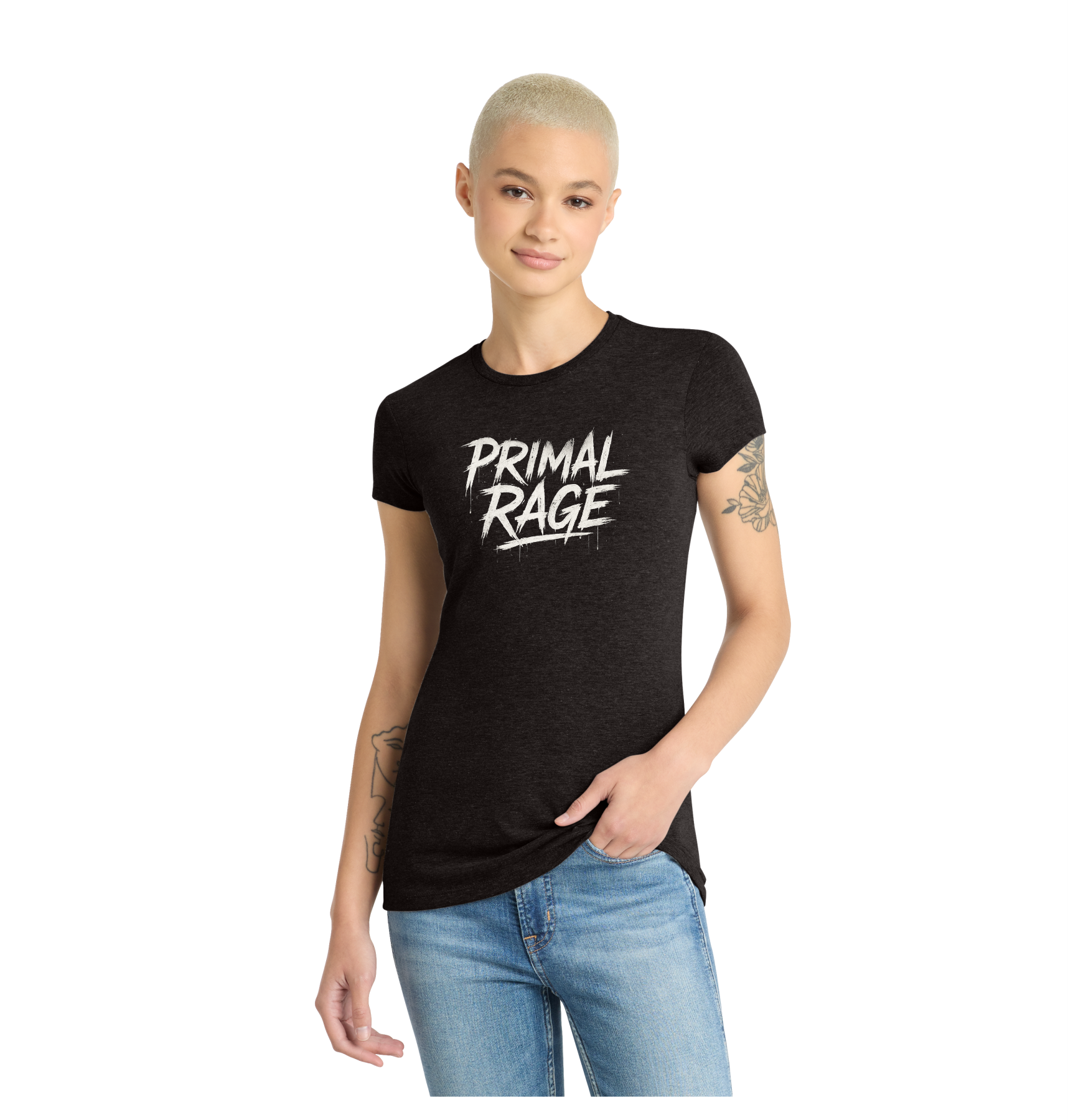 Ladies Bears Primal Rage Fitted Tri-blend Tee