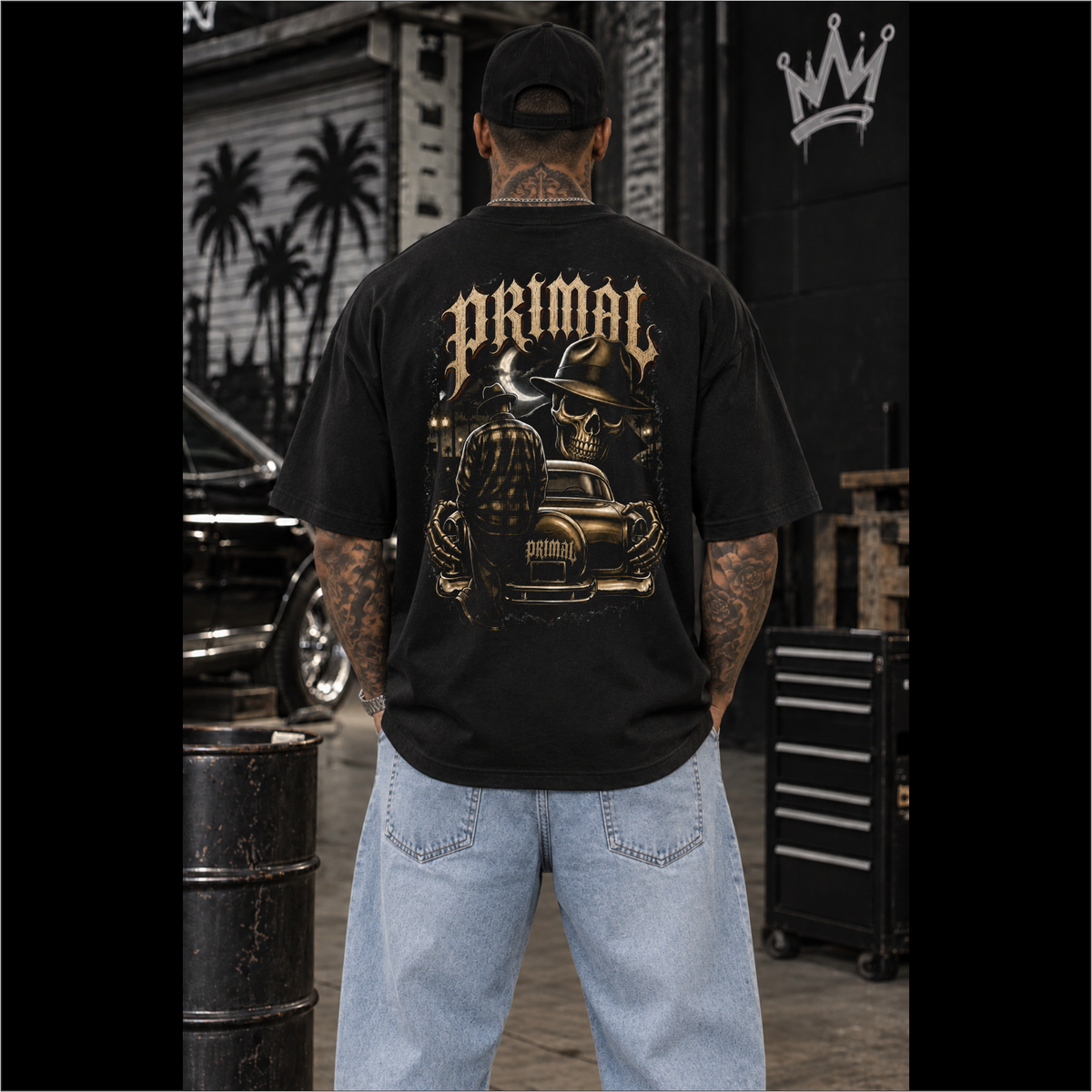 Cholo Nights Drop-Shoulder Oversized Tee