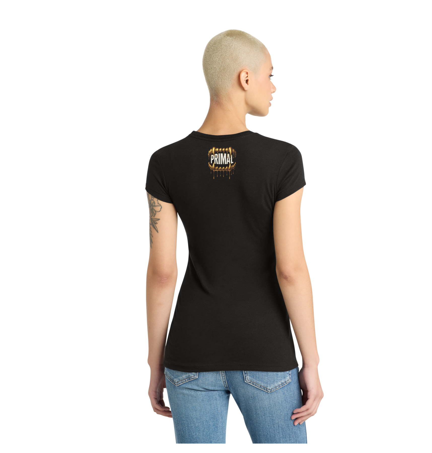Ladies Drip Gold Grill Fitted Tri-blend Tee