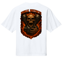 Fire Skull V8 Drop-Shoulder Tee