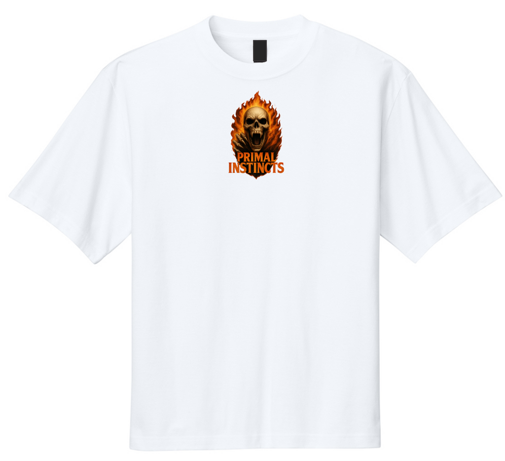 Fire Skull V8 Drop-Shoulder Tee