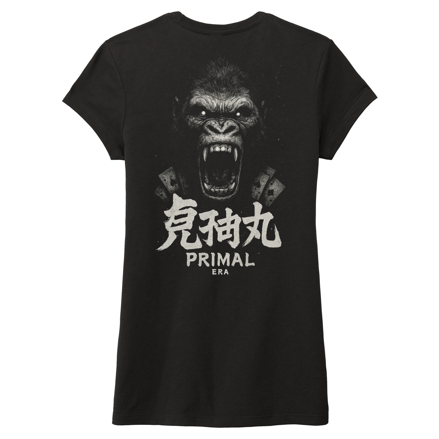 Ladies Gambling Gorilla Fury Fitted Tri-blend Tee
