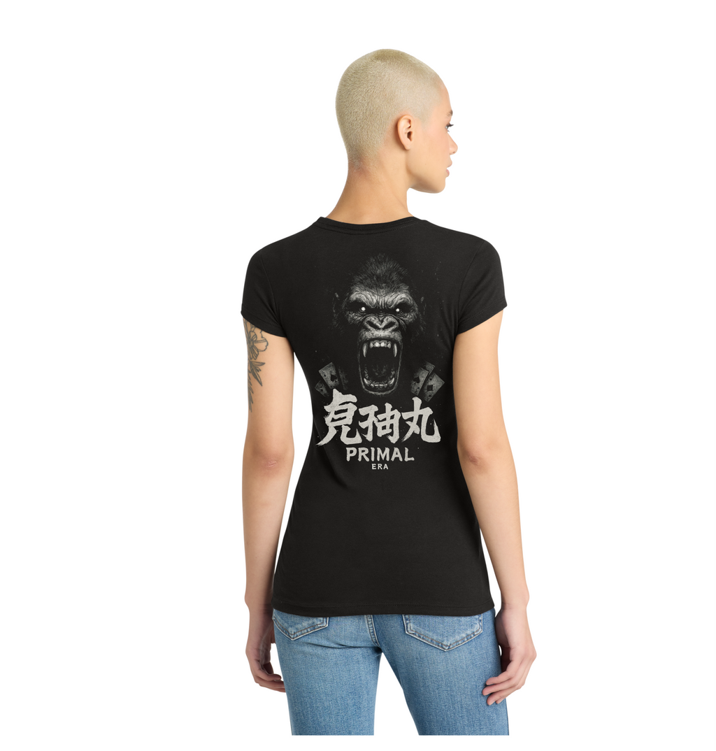 Ladies Gambling Gorilla Fury Fitted Tri-blend Tee