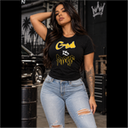 Ladies God is Dope Fitted Tri-blend Tee