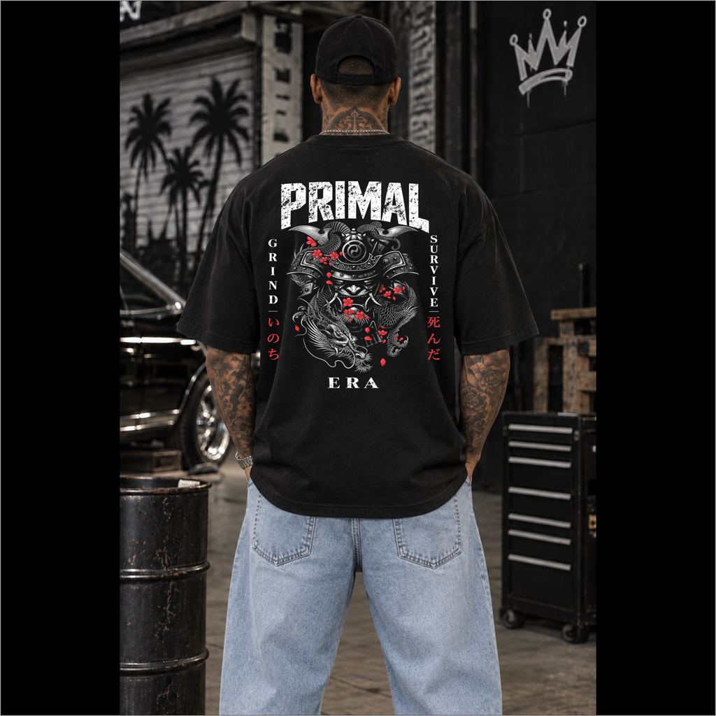 Grind Survive Drop-Shoulder Oversized Tee