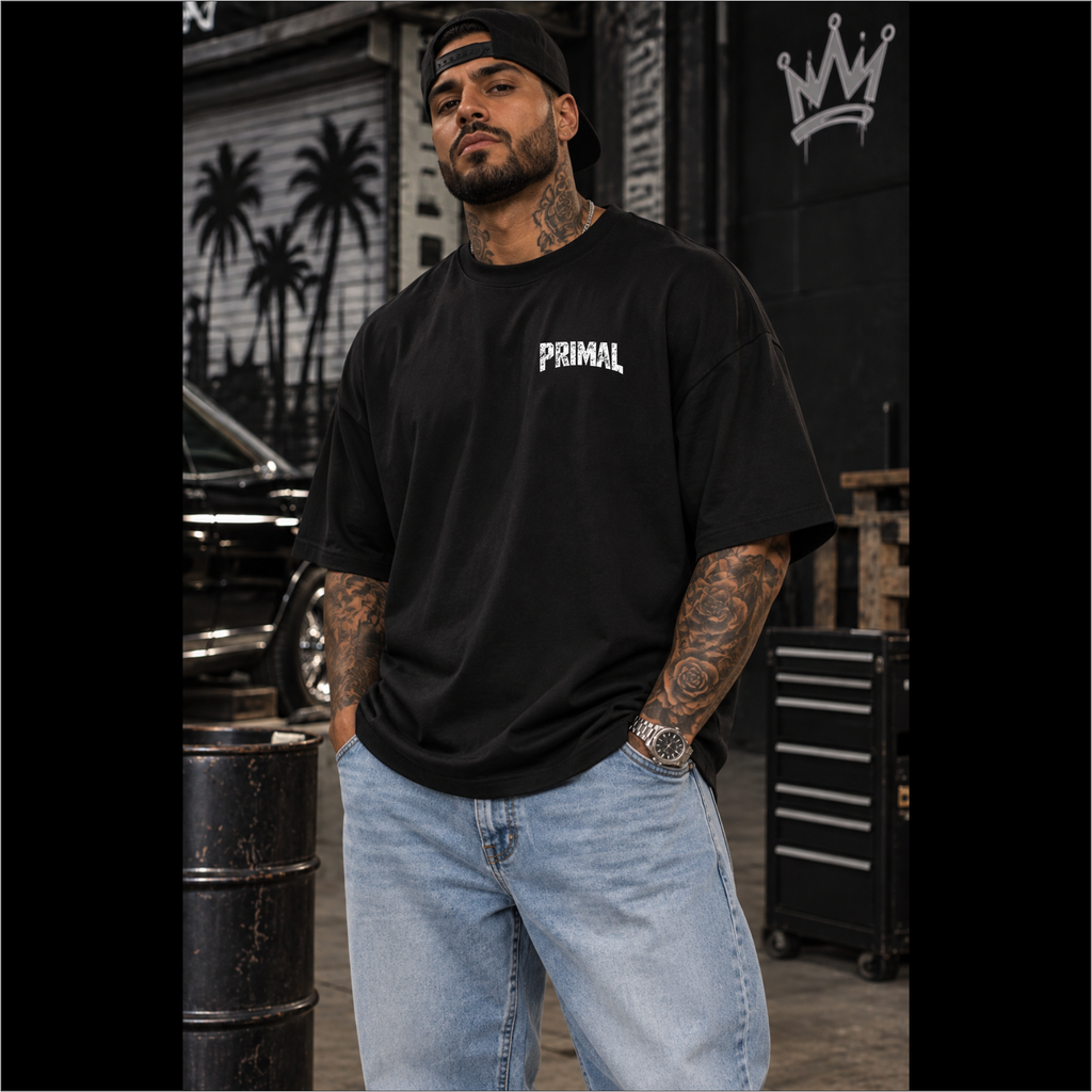 Grind Survive Drop-Shoulder Oversized Tee