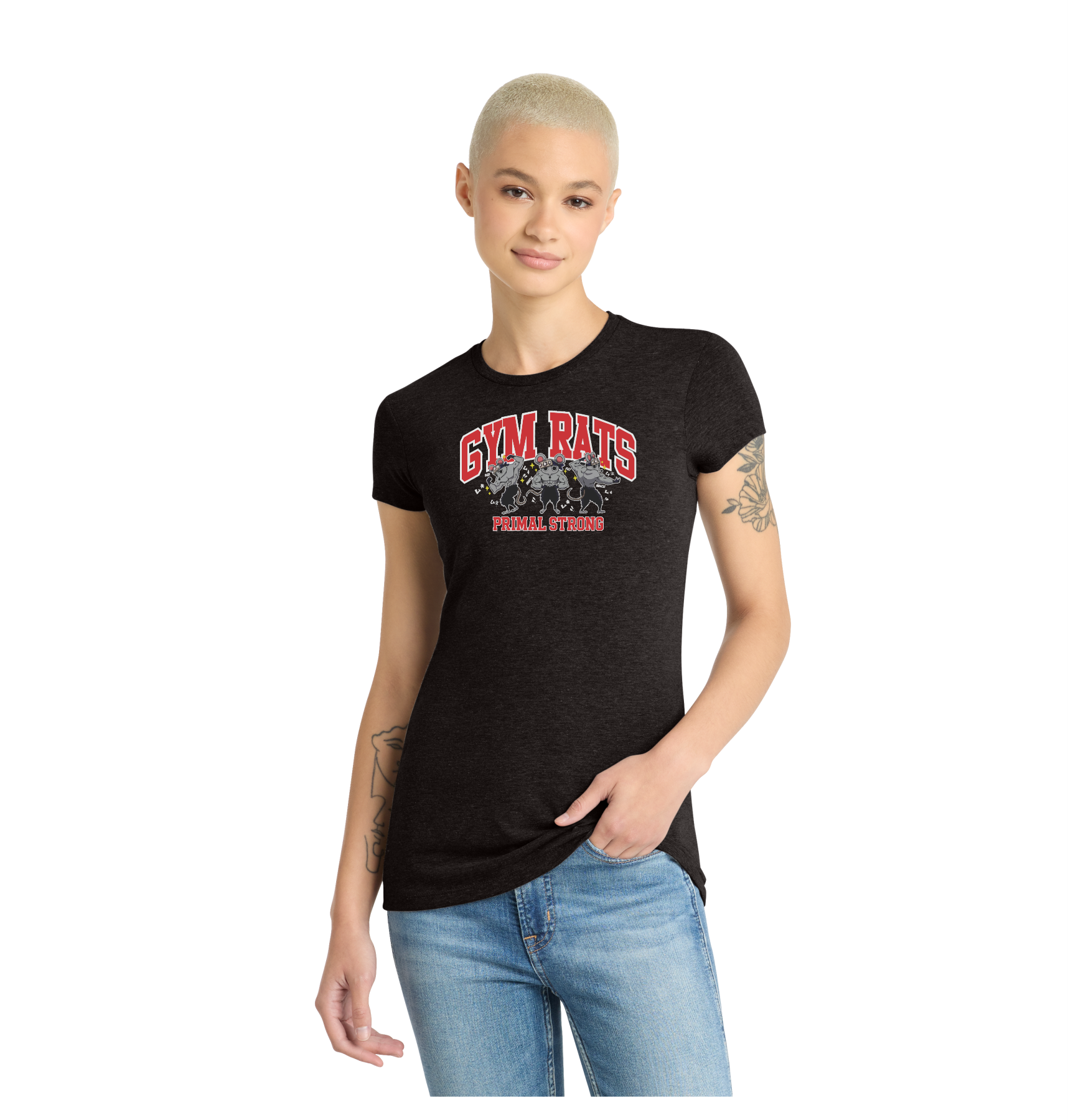 Ladies Gym Rats Fitted Tri-blend Tee
