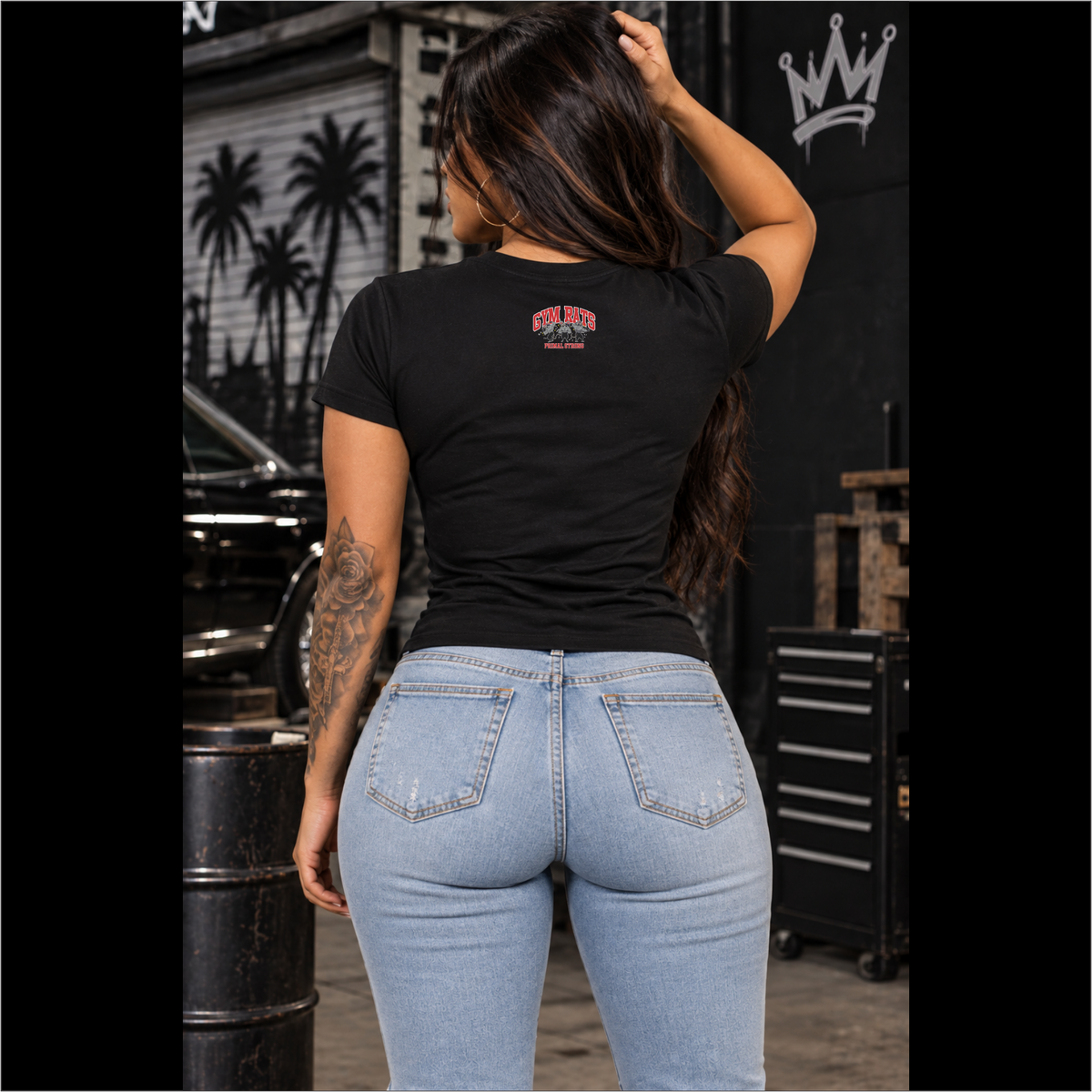 Ladies Gym Rats Fitted Tri-blend Tee