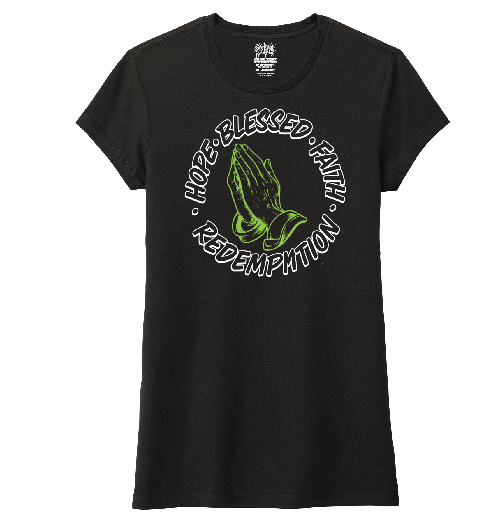 Ladies Praying Hands Fitted Tri-blend Tee